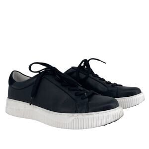 Söfft Fianna Black Leather Sneakers Women’s 8.5  Platform Comfort Lace-Up Shoes